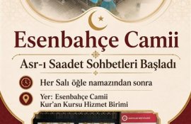 ESENBAHÇE CAMİİ’NDE SİYER OKUMALARI BAŞLADI