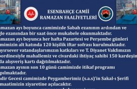 ESENBAHÇE CAMİİ RAMAZAN FAALİYETLERİ