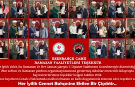HAYIRSEVERLERE TEŞEKKÜR BELGESİ TAKDİM EDİLDİ